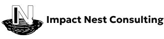 Logo of Impact Nest Co with green and black design.